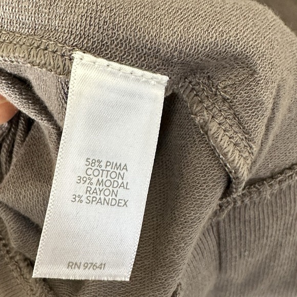 J Jill PureJill Size Medium Sweatshirt Gray Stretch Pockets Cowl neck 3/4 Sleeve - Picture 7 of 7
